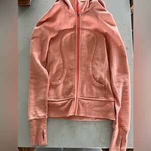 Lululemon scuba full zip light orange color size 2